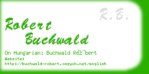 robert buchwald business card